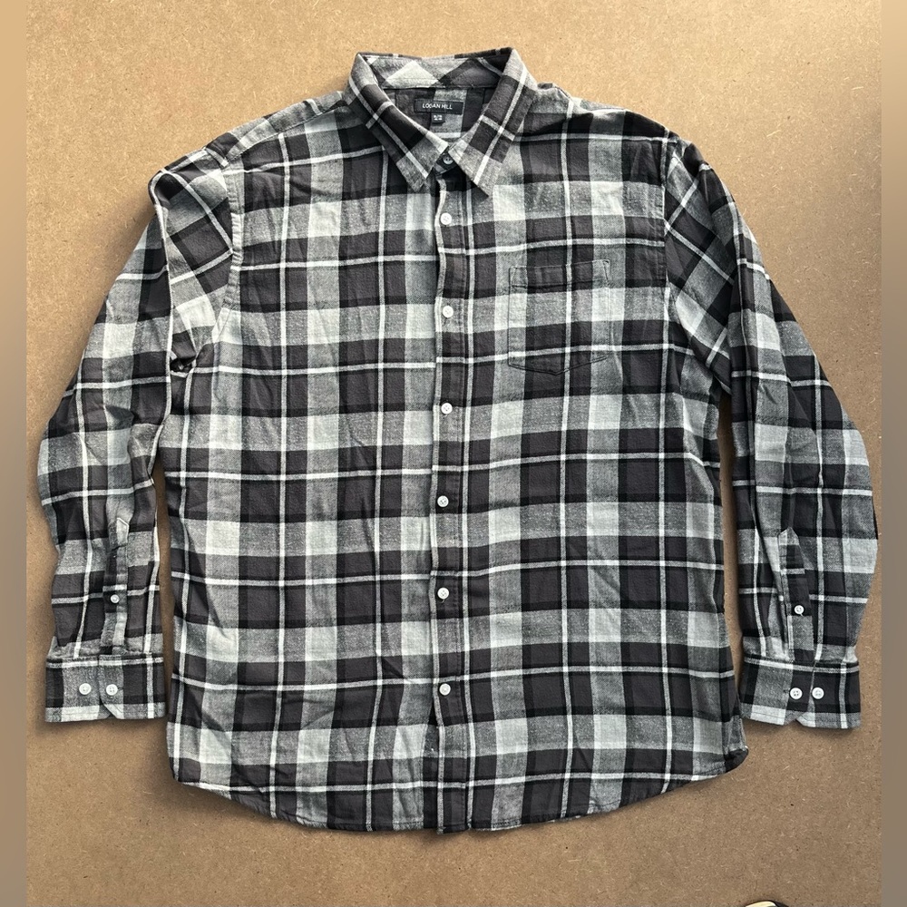 Logan Hill Casual Flannel Button-Down Shirt